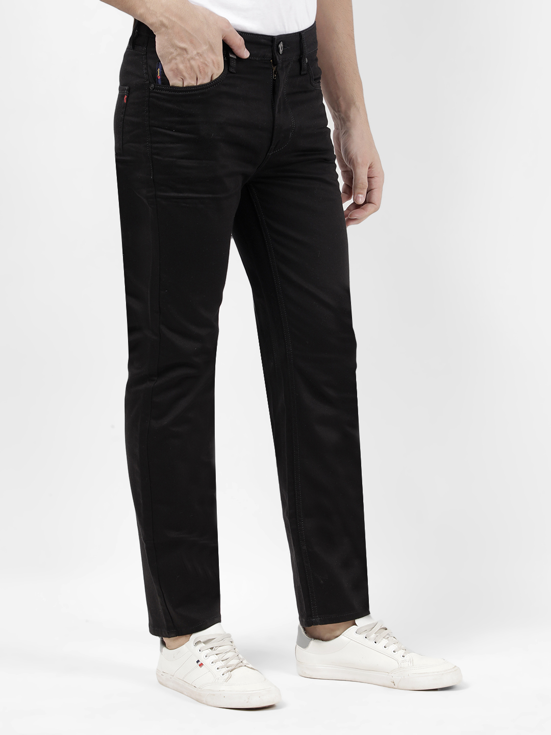 Numero Uno Men Solid Black Jeans